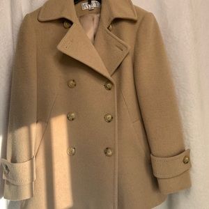 Camel Hair waist length coat.